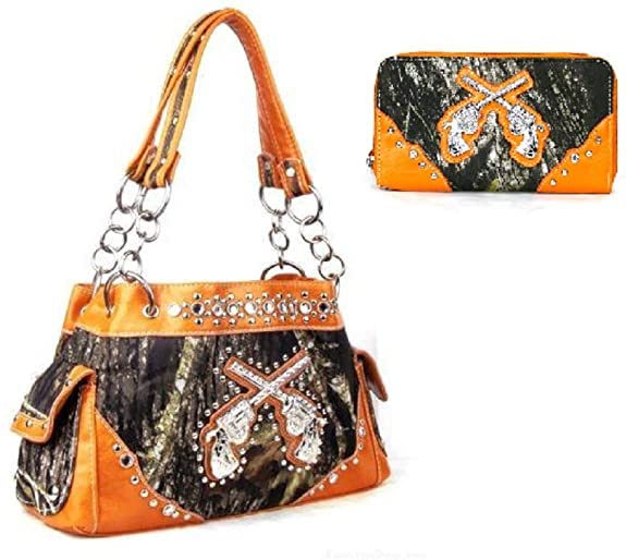 Texas West Women's Camo Pistol Gun Bullets Handbag