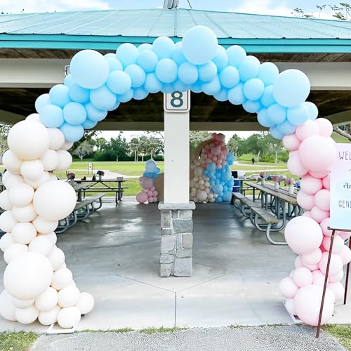 Image of Voircoloria Light Blue Balloons, 66pack 12inch Baby Blue Latex Party Balloons for Boys Girls Birthday Party, Baby Shower, Wedding, Gender Reveal, Baby Shower, Anniversary Party Decorations