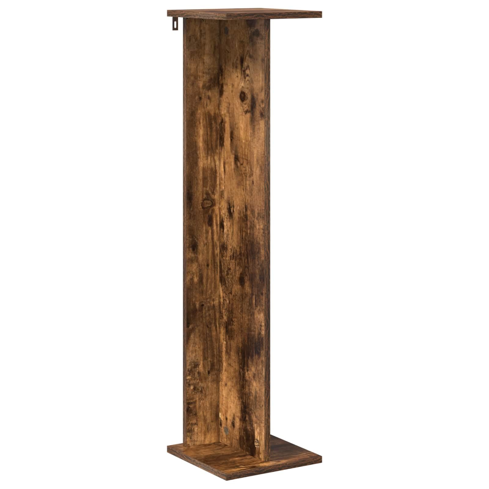 Hothingwell Stojak na rośliny 2 poziomy Dąb wędzony 25 x 25,5 x 100,5 cm