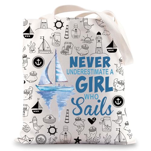 MYSOMY Bolsa de mano de vela, regalos temáticos de navegación, regalos para amantes de la vela, bolsa de mano para velero, regalo de marinero, bolsa de hombro para capitán de vela, Sails UK, INCH