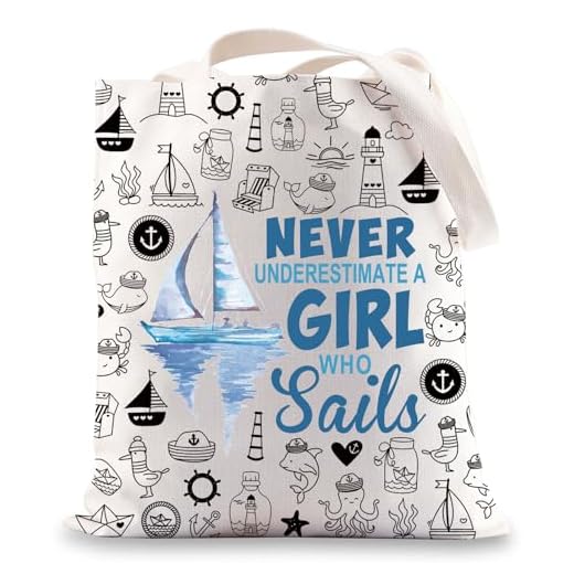 MYSOMY Bolsa de mano de vela, regalos temáticos de navegación, regalos para amantes de la vela, bolsa de mano para velero, regalo de marinero, bolsa de hombro para capitán de vela, Sails UK, INCH