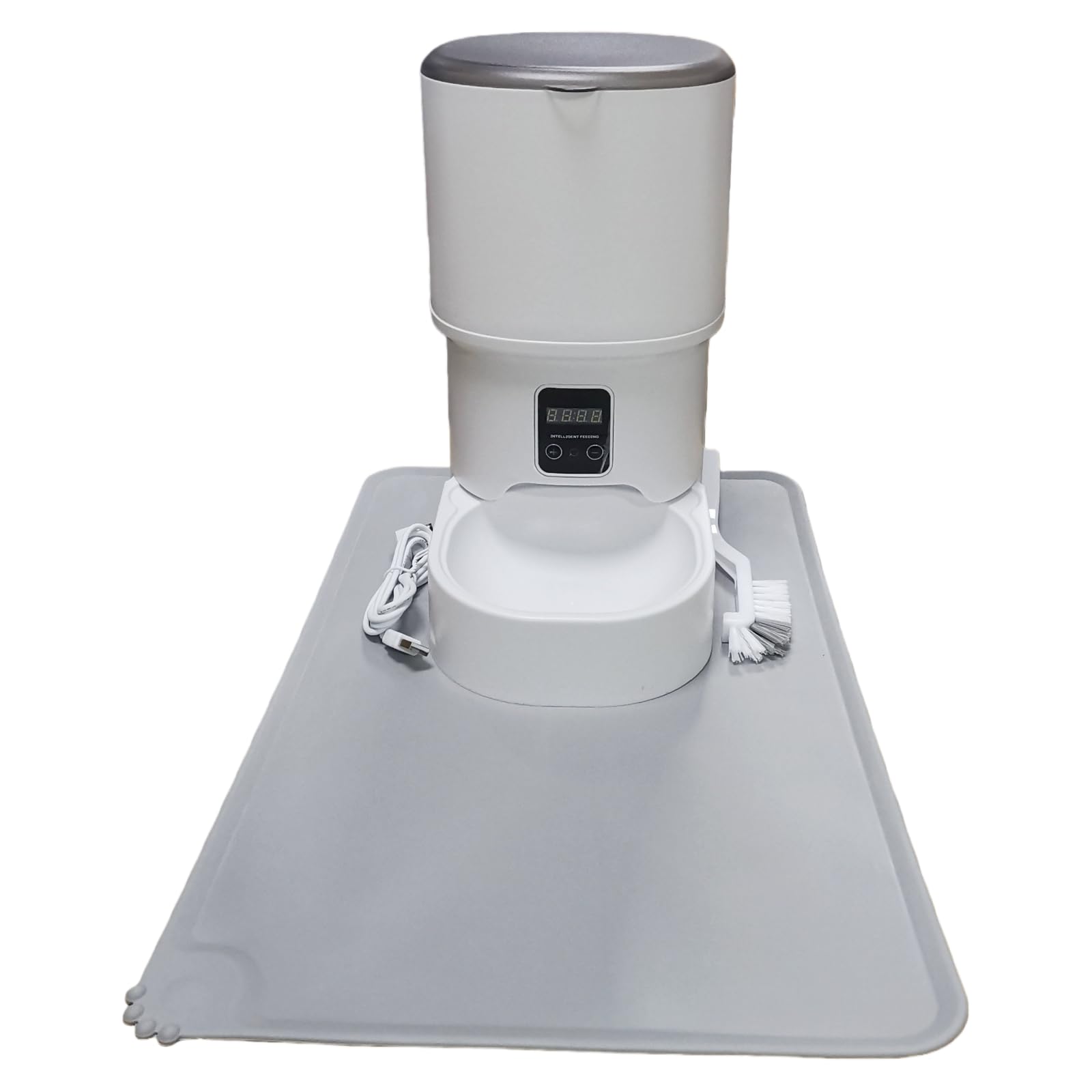 Mangeoire automatique pour chiens et chats 4 L avec bol amovible et tapis de protection