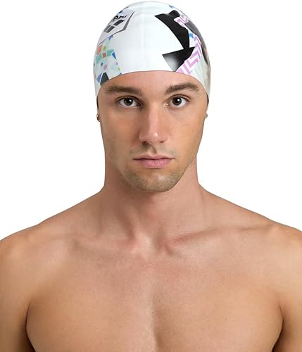 Miniatura 2 de Arena HD Unisex Adult Elastic Silicone Swim Cap for Men and Women, Fitness Swimming Gear Soft and Stretchy Pool Bathing Cap
