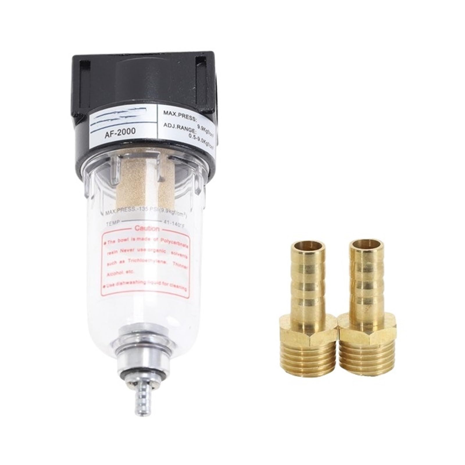 AYNRJKKX AF2000 Pneumatic Parts air Filter Accessories Source Processing Unit for Compressor Oil-Water Separation(AF2000-W-BT-8MM)