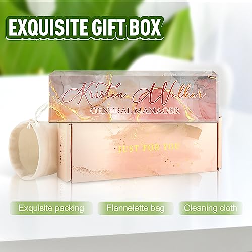 Image of Custom Name Plate for Desk, Desk Name Plate Personalized, Office Decor for Women Men, Acrylic Desktop Accessories, Office Appreciation Gifts for Boss Social Workers Nurse Teacher Employee (Gold /Pink)