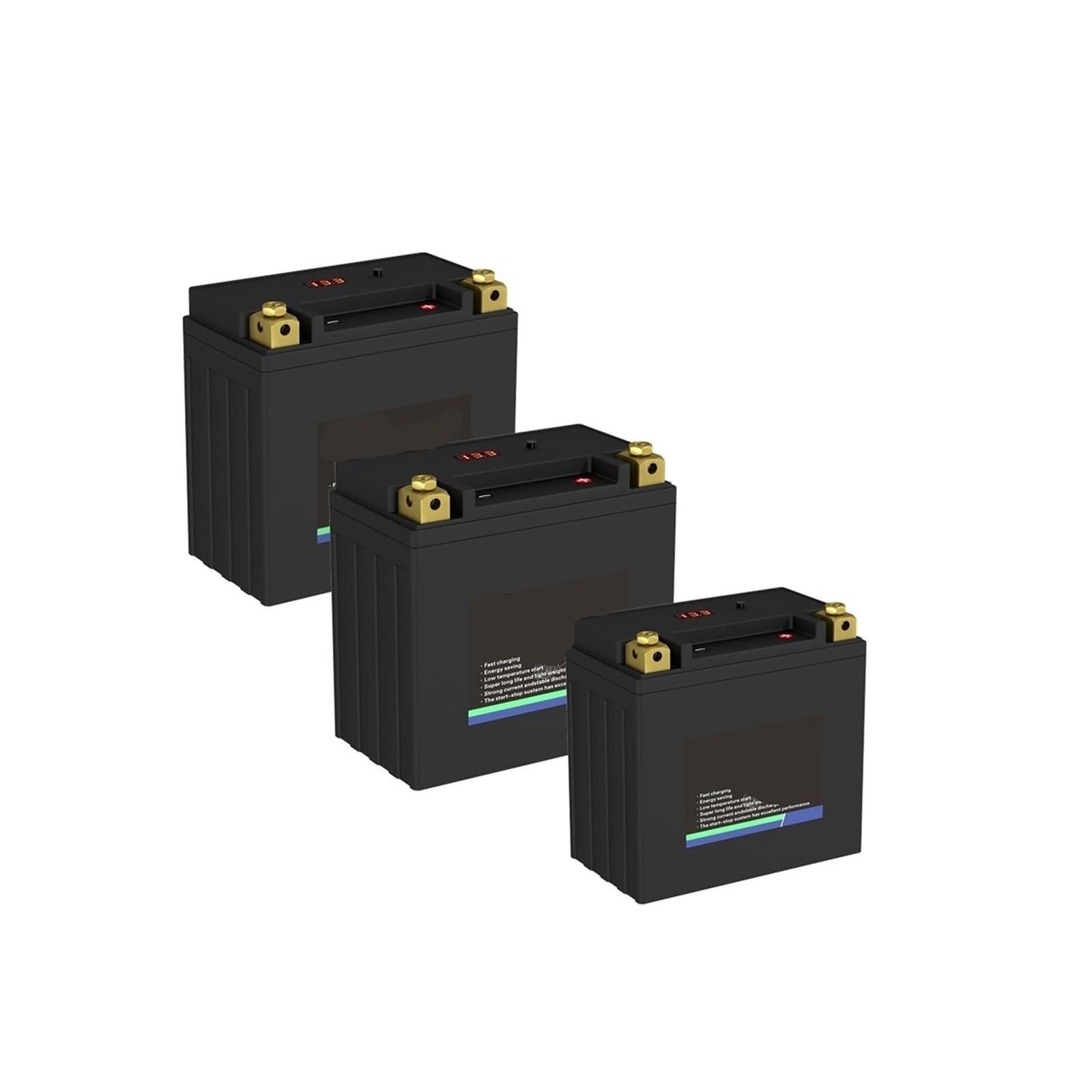 Batteria for Moto Grande Da Esterno A Ciclo Profondo 12V 8AH LiFePO4 9AH | Batterie Litio Ferro Fosfato LiFePO4 Con BMS GS Compatibili Con Harley 12V(14-BS L Negative)