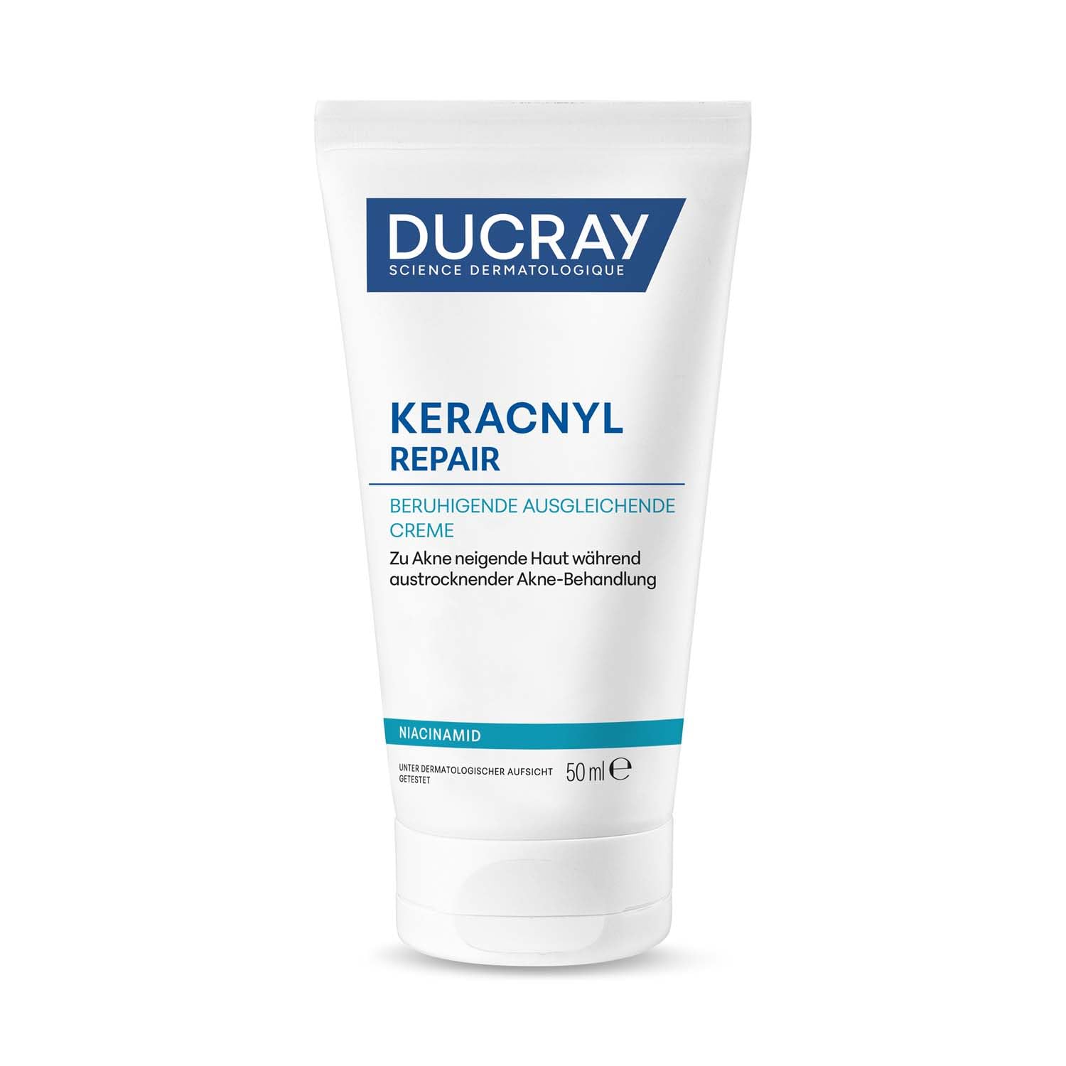 DUCRAY Keracnyl Repair Creme - 48H Feuchtigkeit - Für Akne-Haut - 50 ml