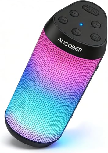 Bluetooth Speaker, Portable Wireless, 20W HD Stereo Loud Sound, 8 Modes LED Light Show, 30H Playtime, IPX4 Waterproof - image 1