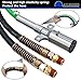 Ailbiuko Semi Air Lines Kit, 15FT 3-in-1 Airline Hose for Truck ABS 7 Way Electrical Cable with Glad Hands Hex Gladhand Handles Grips for Tractor Trailer