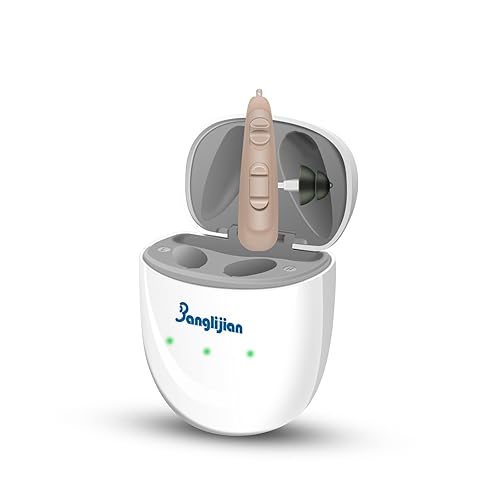 Senior-Friendly 16-Channel Digital OTC Hearing Aid (Right Ear, Beige) – Portable Magnetic Charger + Noise Reduction