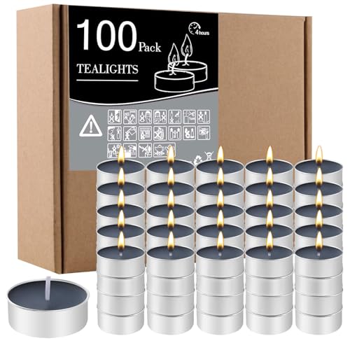 Recopilación de Candelita disponible en línea para comprar. 42 Velas de Té Pequeñas de Cera Natural - Pack de 100 Velas Sin Humo e Inodoras - Duración de 4 Horas - Luz Cálida y Relajante - Ideales para Meditación, Bodas, Cenas Navideñas...