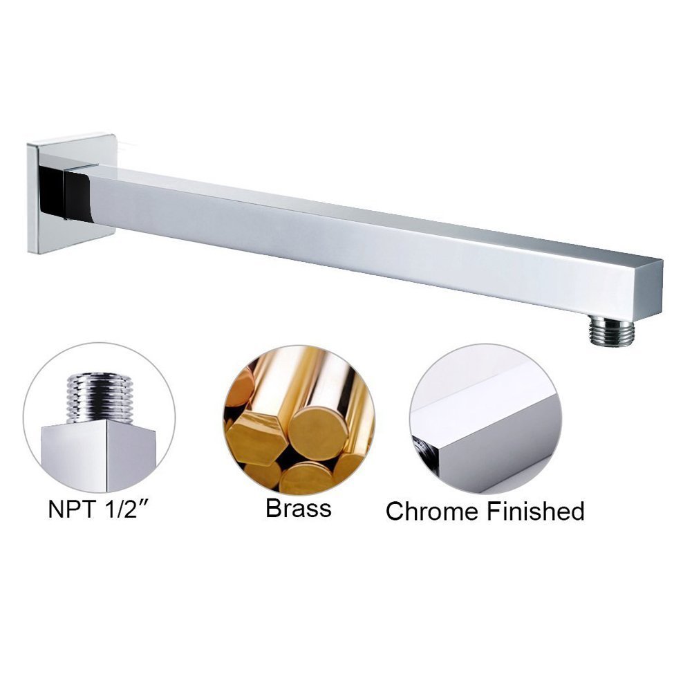 Buy Kinxor Shower Extension Arm, Brass 16 Inch Extra Long Square