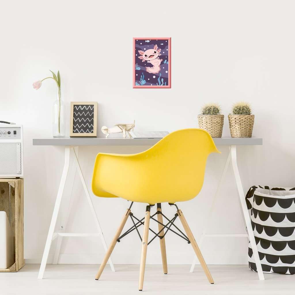 Ravensburger CreArt, Malen nach Zahlen Kinder - Axolotl: Mit Glitzer Zum Verzieren!