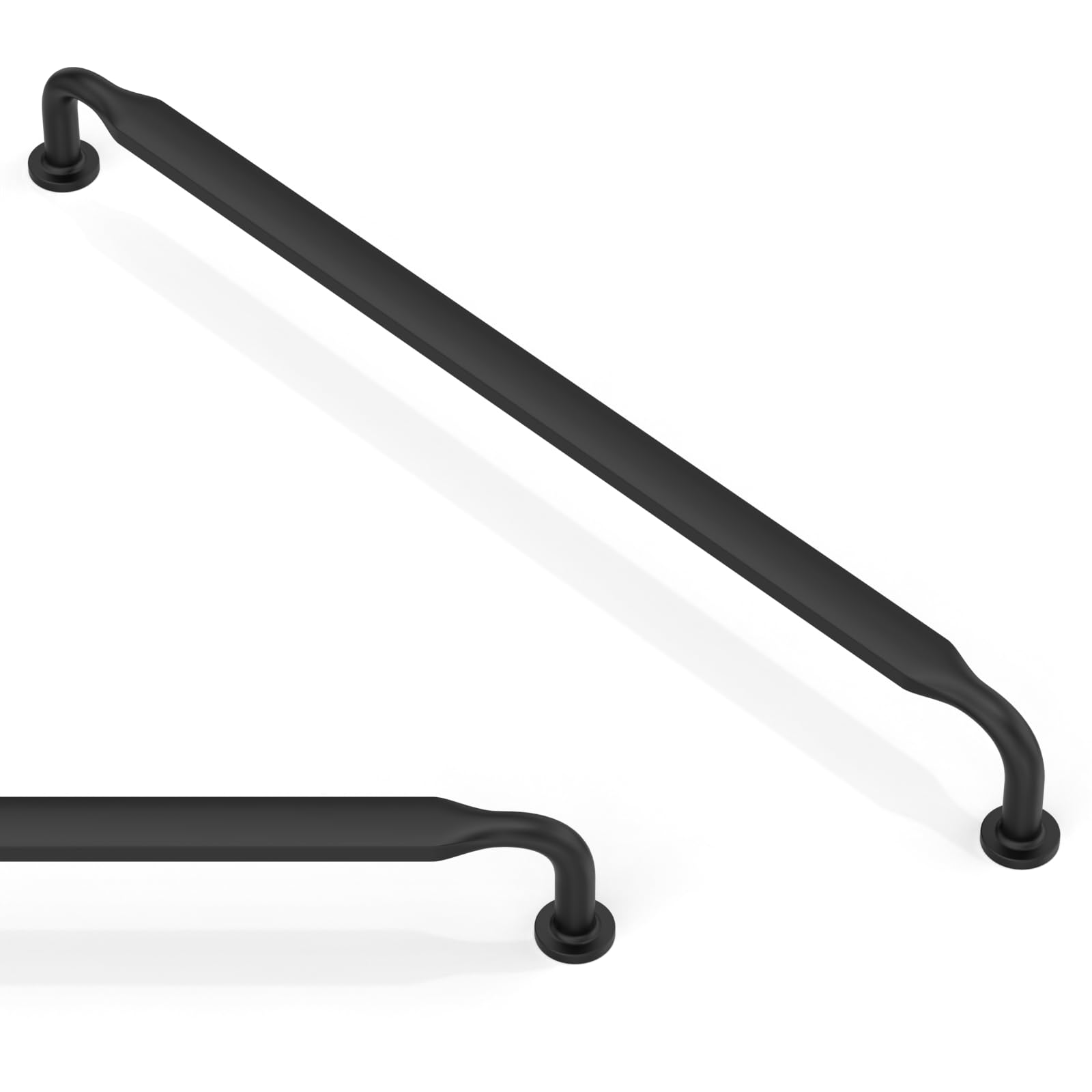 Asimerdeco 10 Pack Matte Black Cabinet Pulls 10 Inch(256mm) Kitchen Cupboard Handles Solid Zinc Alloy Cabinet Hardware Drawer Pulls — image 1