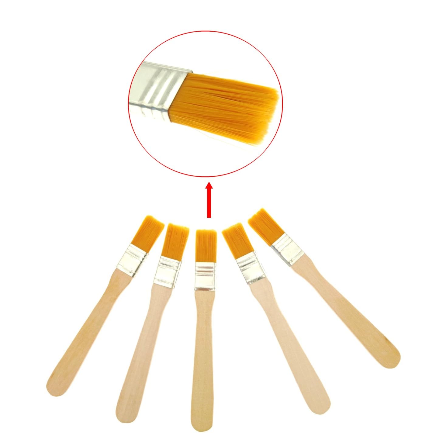 JZK 30 pennelli piccoli con manico in legno per pittura acrilica, spazzola per la pulizia della tastiera, strumento per pittura, mini spazzola per la pulizia della polvere, pennelli usa e getta per
