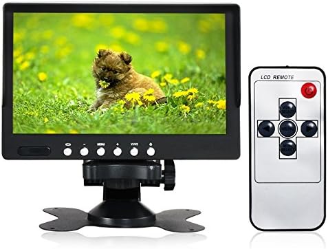 Sun shade car montior 7" TFT LCD Color 2 Video Input Car RearView Headrest Monitor DVD VCR Monitor With Remote and Stand & Support Rotating The Screen