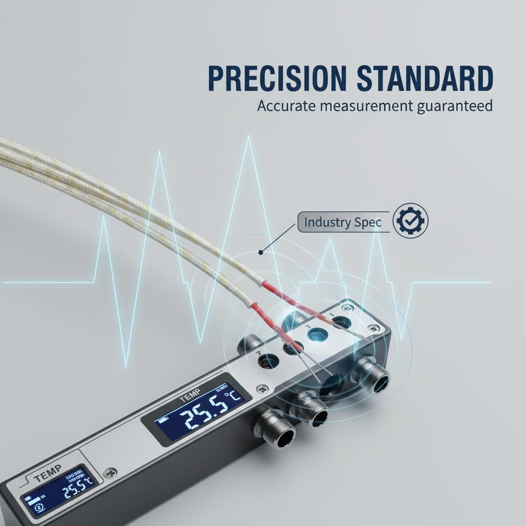 Professional-Grade Type K Thermocouple Wire, AWG 24, Fiberglass Insulated, 700°C High-Temperature Resistant, 10-Yard (9.1)