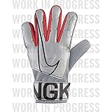 Soccer gloves Nike Kinder Soccer Gloves NK GK Match JR-FA19, metallic Silver/Laser Crimson/(Black), 8, GS3883