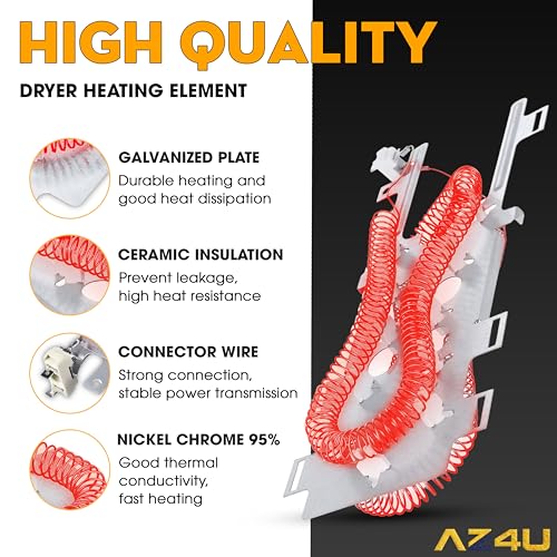 Image of Dryer Heating Element Thermostat for Whirlpool WED9400SW2 WED7300XW0 WED905 | WED9400SW2, WED70HEBW0, WED7300XW0, WED8300SW0, WED9150WW1, WED9550WW1, WED9200SQ1, WED7800XW0, WED97HEDU1