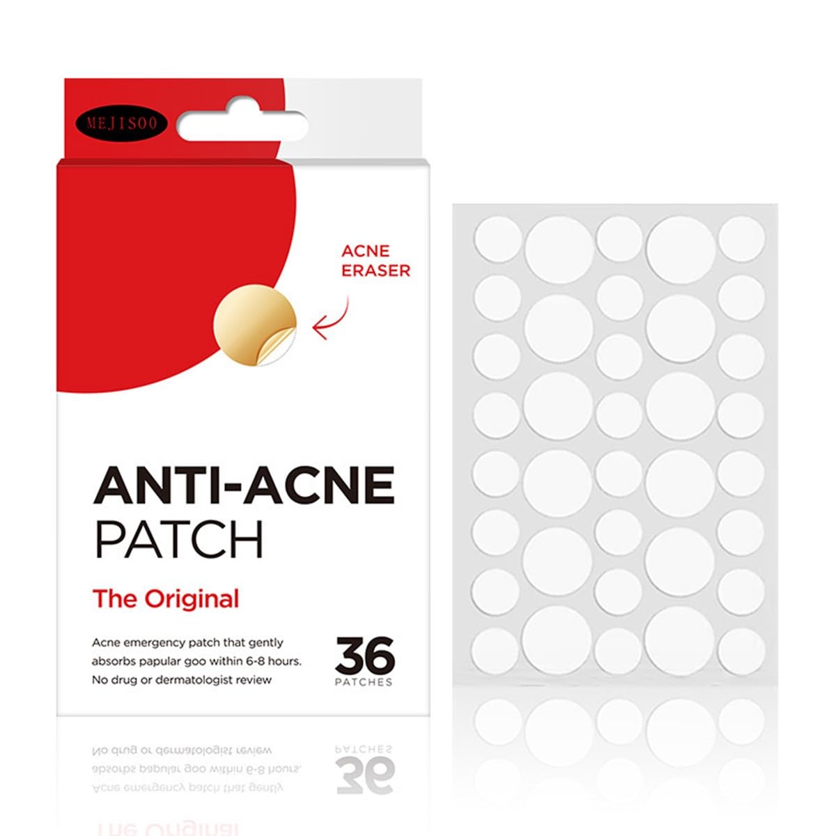 Patch Cosmetics - Hydrocolloid Acne Pimple Patch for Covering Zits and Blemishes in Face and Skin 200PCS Clear