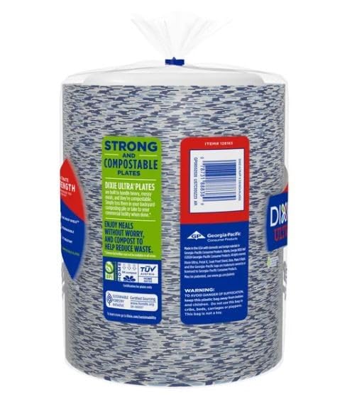 Paper Plates, Heavy Duty Disposable, 6-7/8