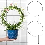 2 Pcs Trellis for Climbing Plants Indoor 14.5' Hoya Trellis Set Small Plant Support Stakes Round Climbing Plant Supports Flower Houseplant Hoya Support for Garden Stem Vines Potted Plants