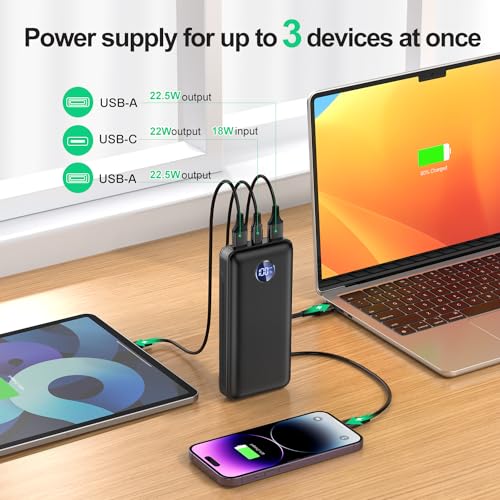 Image of 40000mAh 22.5W Fast Charge Portable Charger, for 3-Devices Power Bank