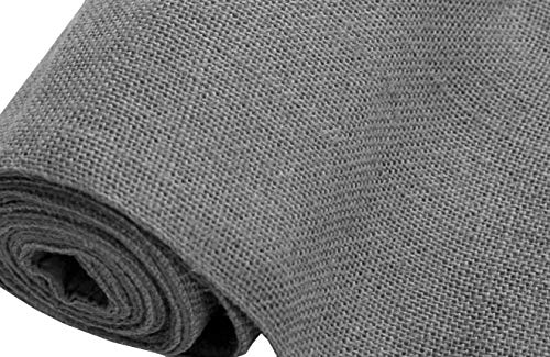 Cotton Craft Jute Table Runner - Halloween Autumn Fall Thanksgiving Holiday Christmas Crafts Festive Party Rustic Farmhouse Dining Kitchen Tabletop Burlap Tablerunners -13 X 108 Inches - Charcoal Grey #TOP2