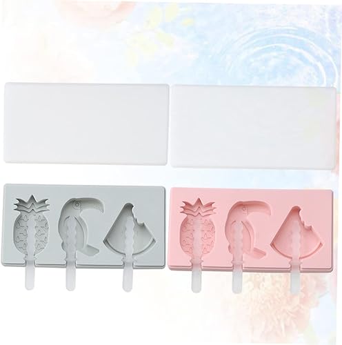Miniatura 9 de MAGICLULU 4 juegos de moldes de silicona para paletas, moldes de chocolate para niños, moldes de frutas, moldes de paletas de hielo, contenedores de