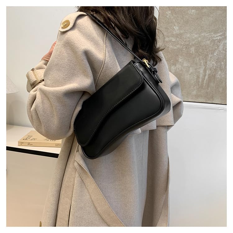 Image of Shoulder Bags for Women Y2K Purse Trendy Cherry Hobo Handbags Vegan Leather Clutch Saddle Bag with 2 Removable Strap