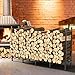5.3ft Outdoor Indoor Firewood Rack Holder for Fireplace Wood Storage, Adjustable Fire Log Stacker Stand, Heavy Duty Logs Stand Stacker Holder for Fireplace Metal Lumber Storage Carrier Organizer