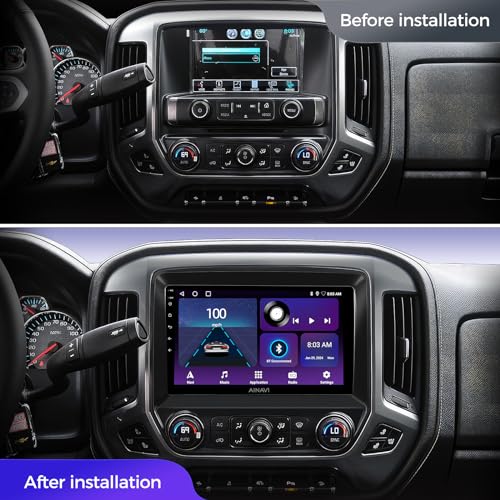 Android Upgrade Car Stereo Radio for Chevy Chevrolet Silverado GMC Sierra 2014-2018 with Camera,Supports Wireless Carplay Android Auto Bluetooth 5G WiFi SWC Mirroring GPS Navigation by AINAVI - Image 2