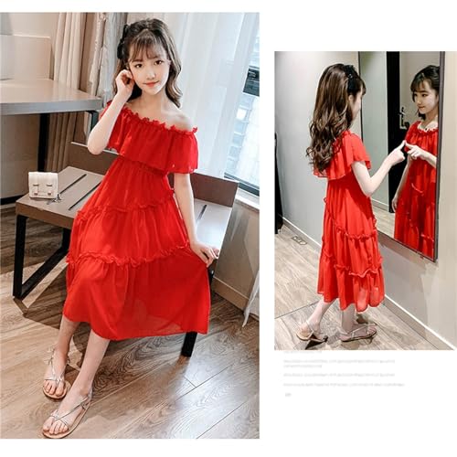 Big Kids Girls' Dress Strapless Knee Length Chiffon Long Maxi Dress Middle and Toddler Beach Dance Leotard for Girls2