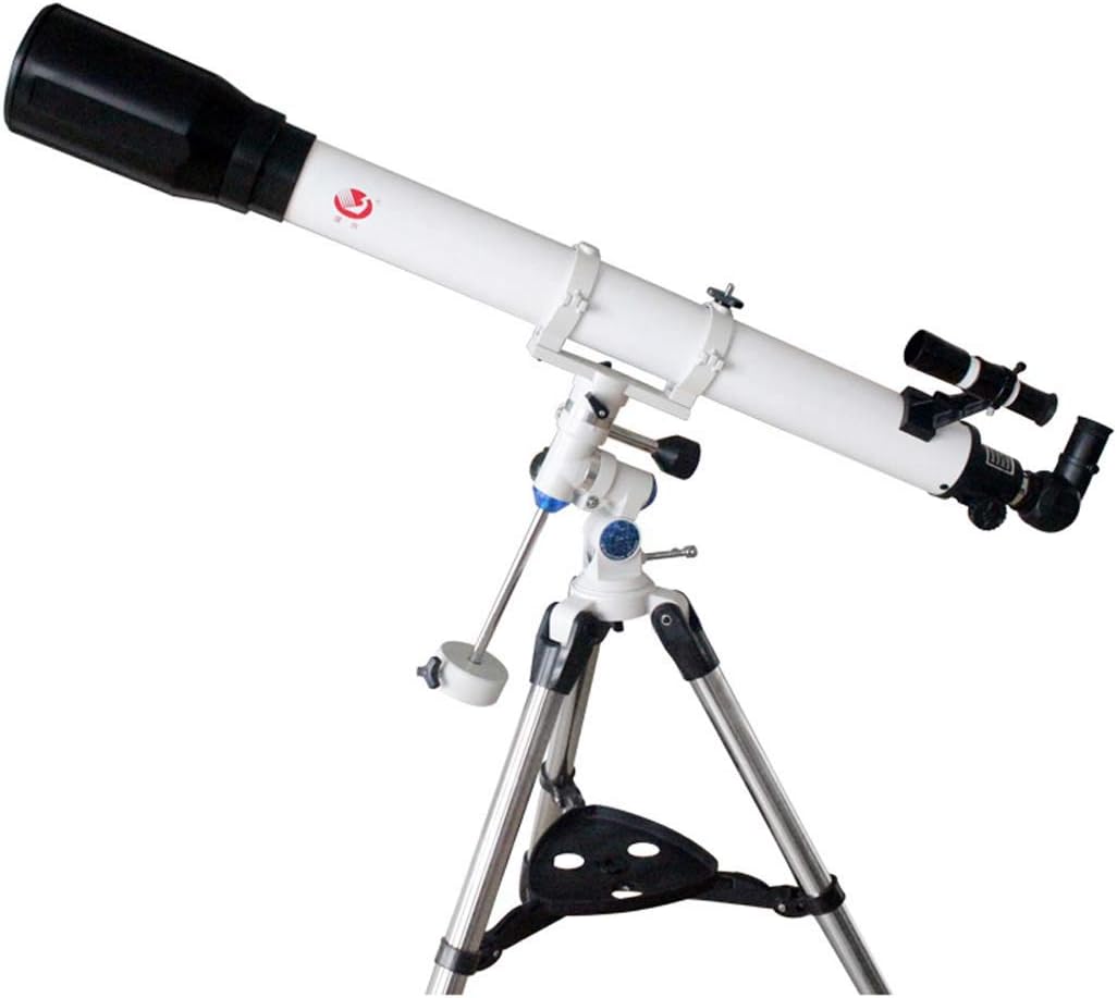 Refractor Telescope with Finder Scope Portable Telescope for Astronomy Beginners 90 Degree FullMirror Focal Length 90