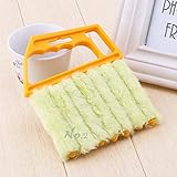 No.2 Warehouse Practical Mini-Blind Cleaner Brush Vertical Window Blinds Brush Cleaner Mini 7 Shape Handheld Magic Blind Cleaning Brush Novelty Household Tool for Shutter