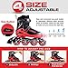 PAPAISON Adjustable Inline Skates for Kids and Adults with Full Light Up Wheels, Outdoor Roller Skates for Girls and Boys, Men and Women