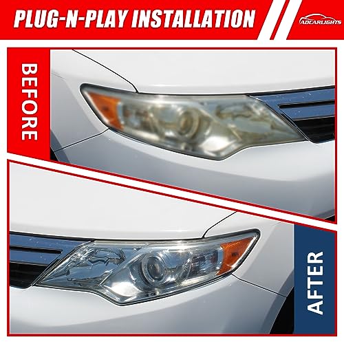 image for ADCARLIGHTS for 2012 2013 2014 Camry Headlight Assembly Compatible 201