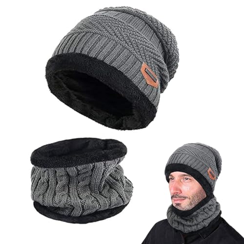Gxlaihly Invierno sombrero sombrero bufanda conjunto,Gorra Gorro Invierno Hombre Gorra Bufanda Mujer con Forro Polar,Bufanda Gorro Termico Conjunto para Hombres Mujeres