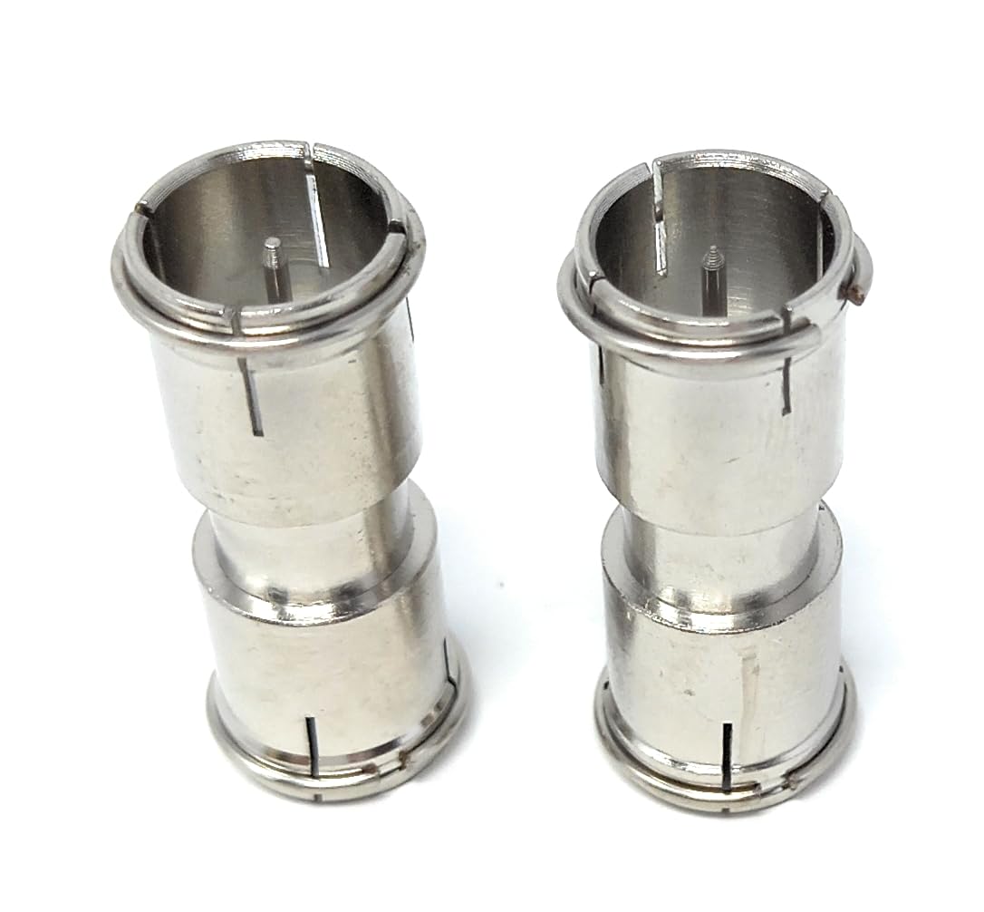 DRUT 2pcs. F-Type Plug to Plug (Male to Male) Coupler Joiner Satellite Link Connector Adapter (Silver) - Image 3