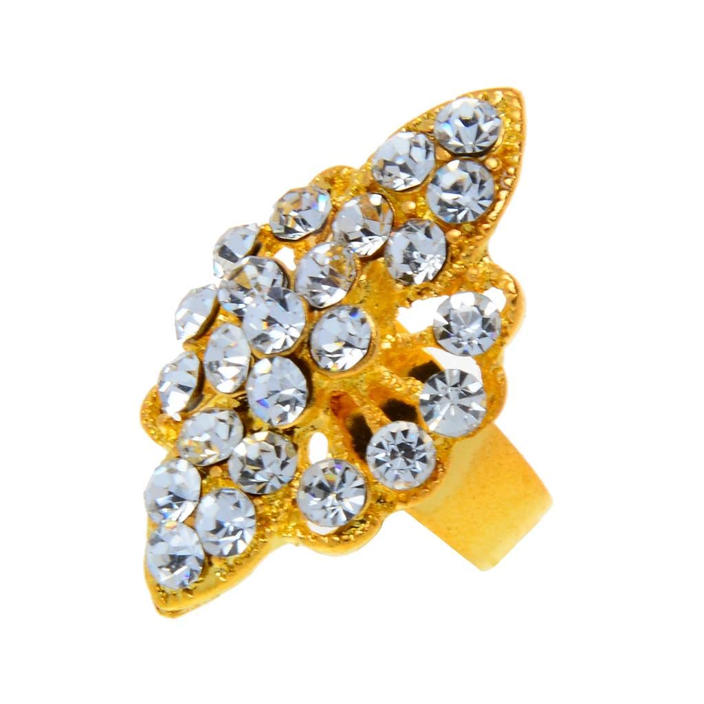 CALANDIS™ Women's Punk Crystal 3D Rhinestone Nail Art Knuckle Finger Tip Ring #17 | Nail Art Accessories | Nail Care, Manicure & Pedicure-image-38