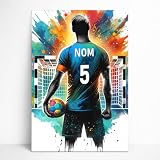 Générique Affiche Personnalisée Handball Prénom – Poster Garçon Personnalisable avec Nom et Numéro, Toile, idée Cadeau d’anniversaire Homme Handballeur