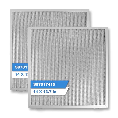 Image of S97017415 Range Hood Filter Compatible with Broan 5 Layer Aluminum Grease Range Hood Filters Replacement 97017415, 14 X 13.7 X 0.35 inch - 2 Pack
