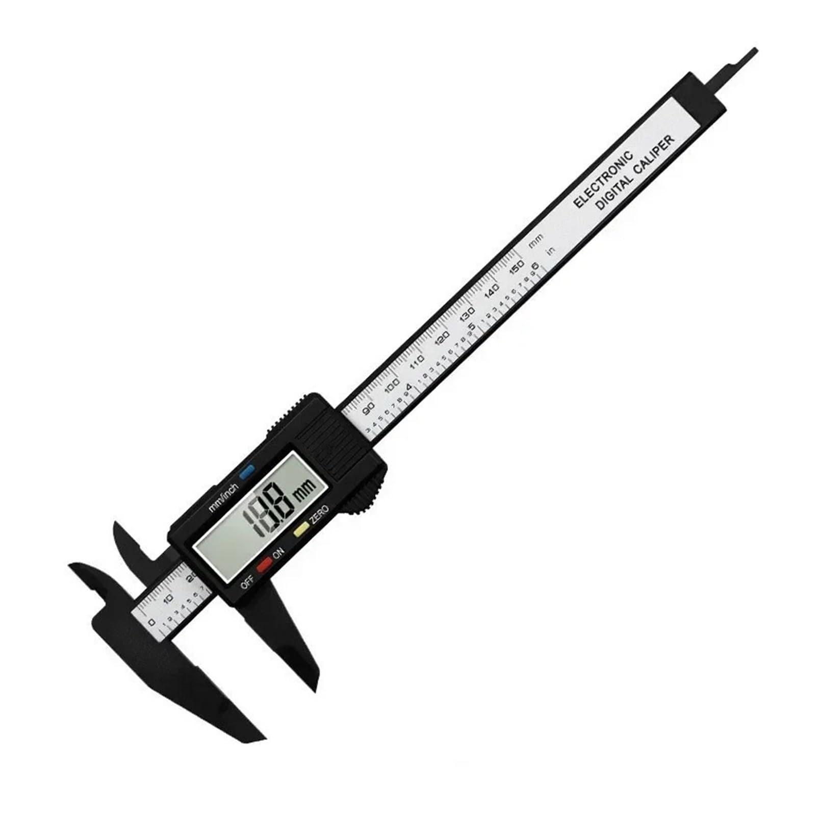 Bdayek One Color Vernier Calipers Measuring Tools Plastic Electronic Digital Display Caliper Student Vernier Ruler Gauging Measurement Analysis(150Mm)