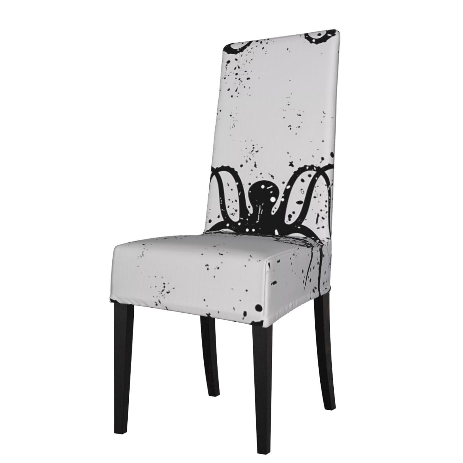 WHJSHOP Octopus Prints Protection Cover for Dining Chair - Stretchy & Wrinkle-Resistant Chair Throws, Perfect for Home & Event Decor