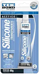 Silicone Acético Blister, Incolor, 50g
