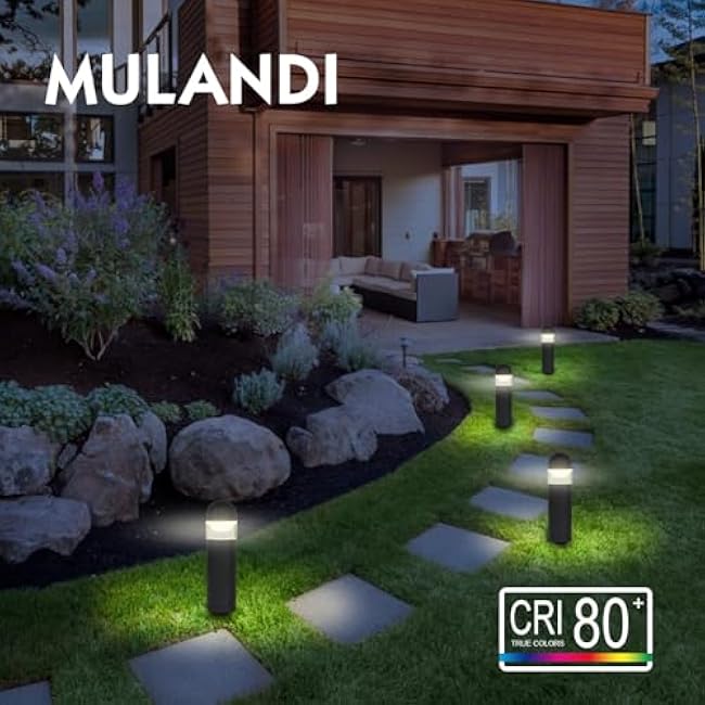 LED Landscape Bollard Pathway Light, 2W, DC 12V Low Voltage Path Lighting Outdoor Waterproof, Die-Casted Aluminum Housing for Garden Light, 3000K Warm White Pack of 2