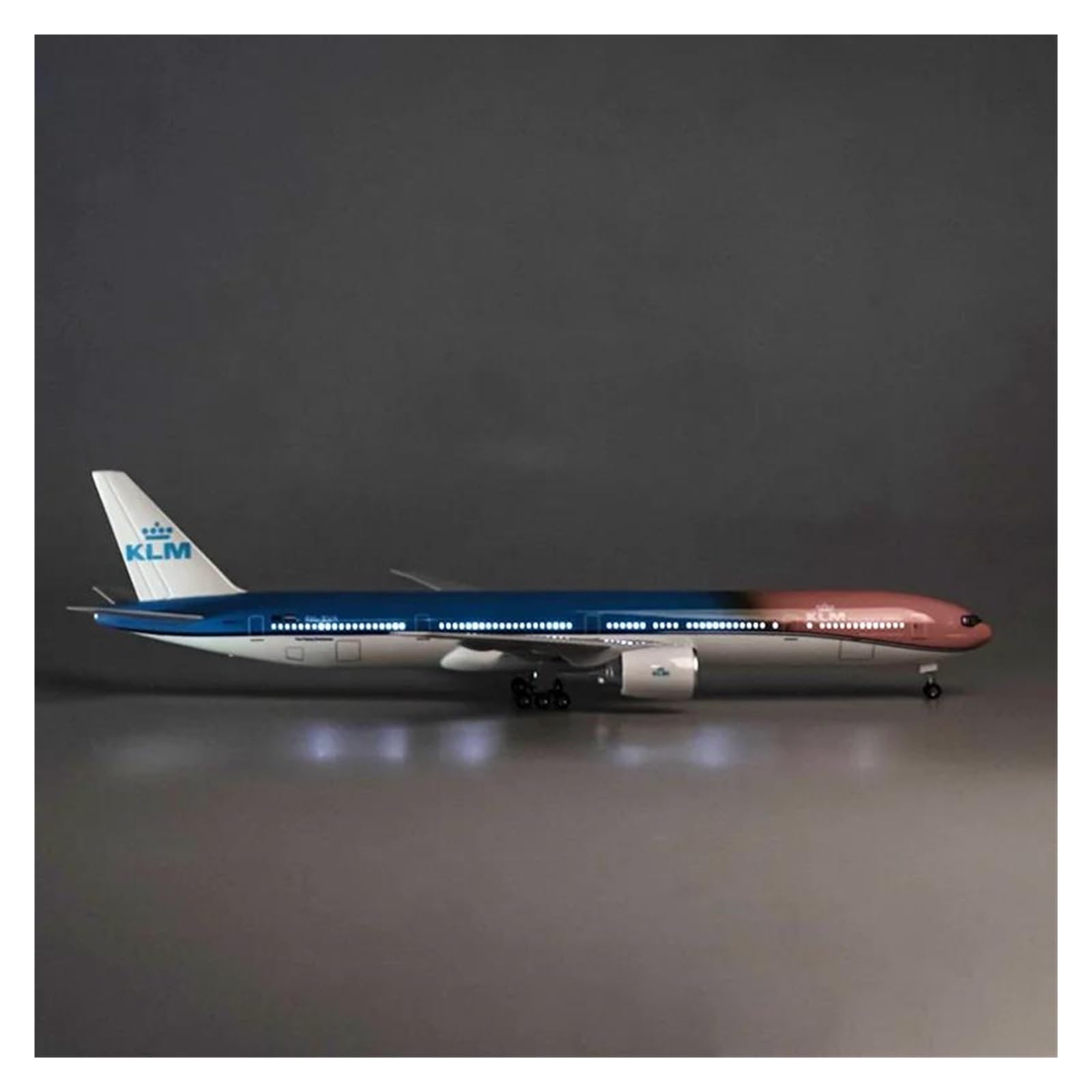CLMJHG Vintage Classics samolot w skali 1/157 B777 samolot Air Airlines Model W lekki i kołowy zestaw do lądowania Diecast żywica samolot zabawki (ze światłem)