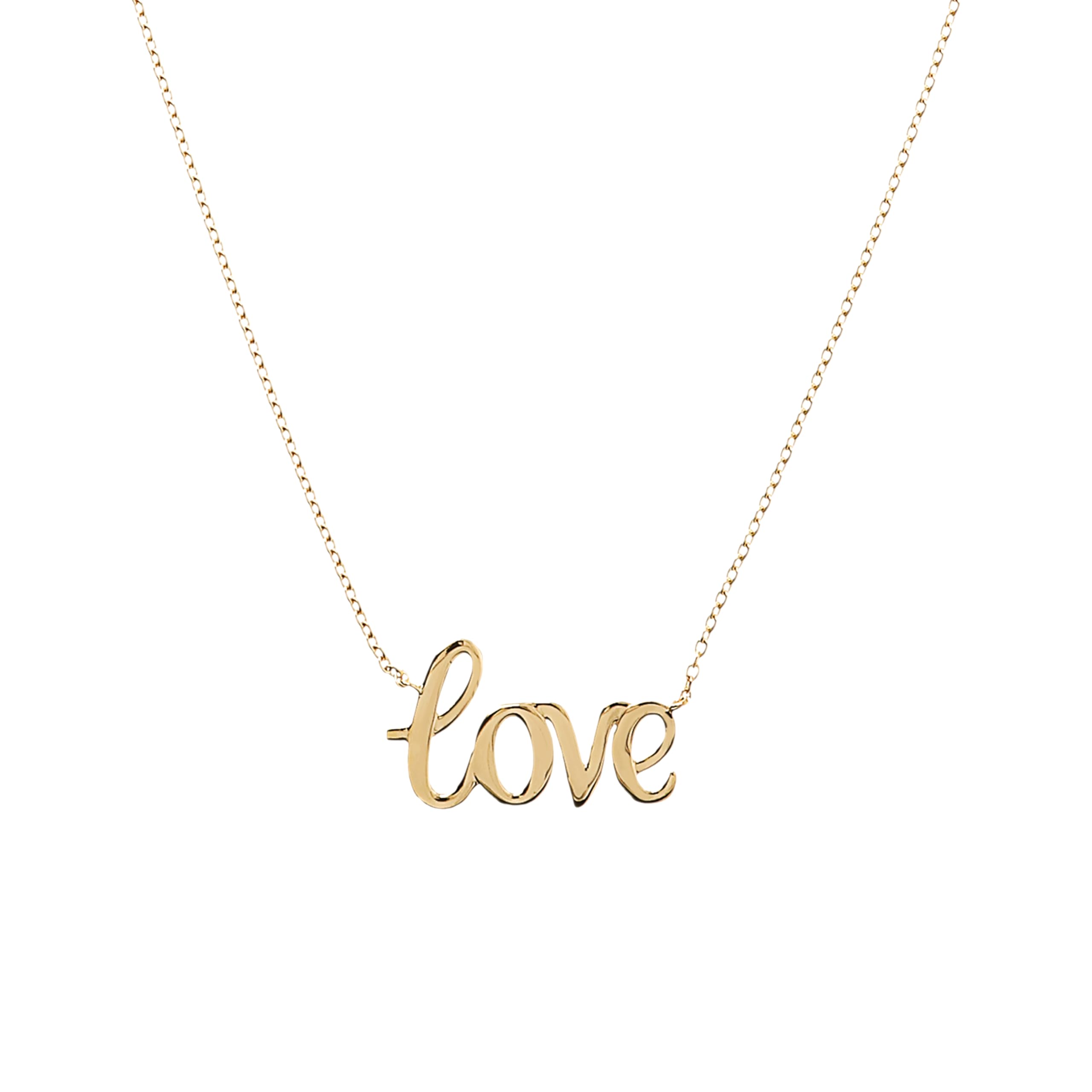 MILOR - Collana Donna con Ciondolo; Collana Donna Oro Ciondolo LOVE; Regalo Compleanni, Anniversari, Festa Mamma