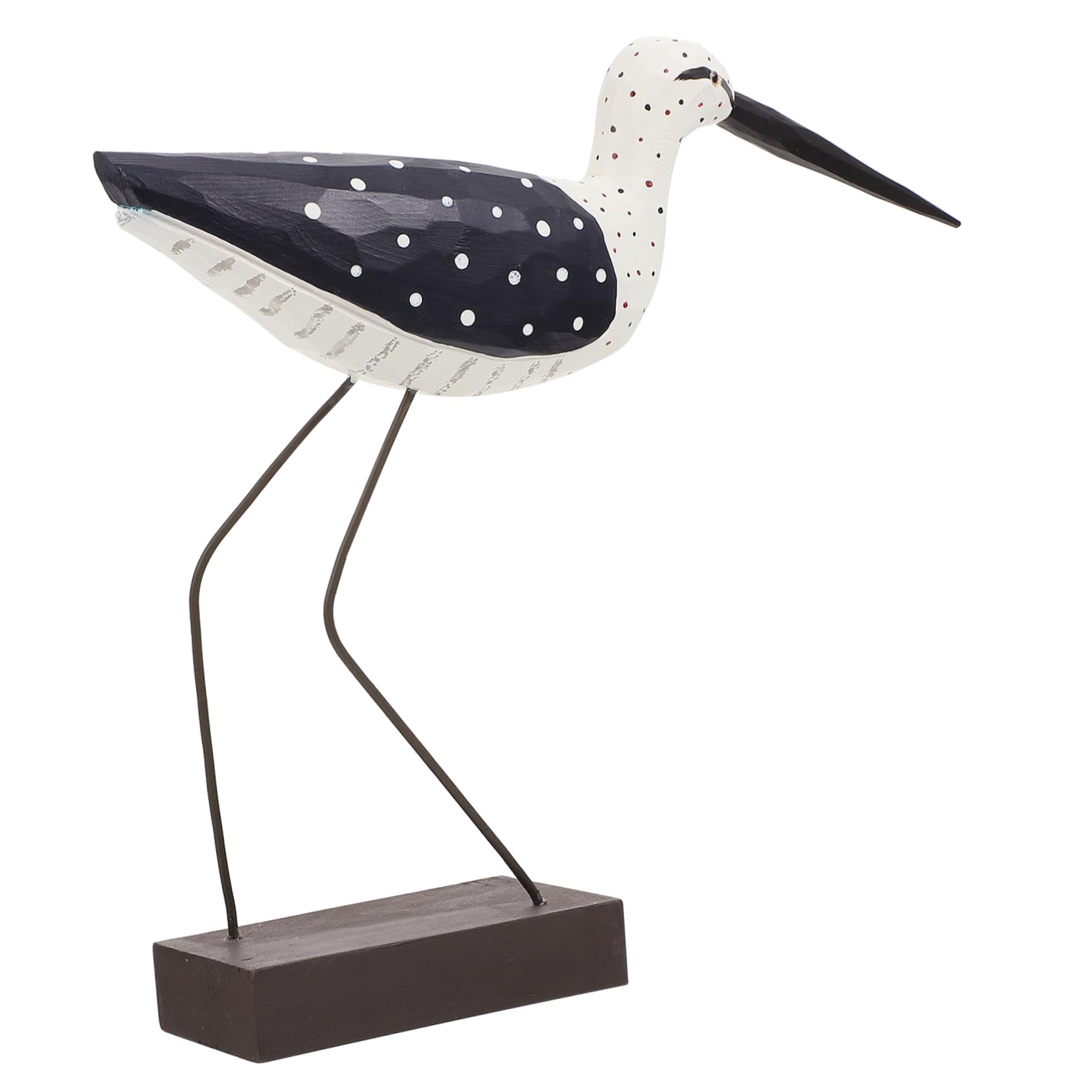 OFFSCH Wooden Seabird Garden Ornament Wood Bird Statue Wood Craft Ornament Sea Bird Statue Seabird Figurine Wood Craft Statue Sea Bird Figurine Craft Statues Bird Ornament Seabird Statue