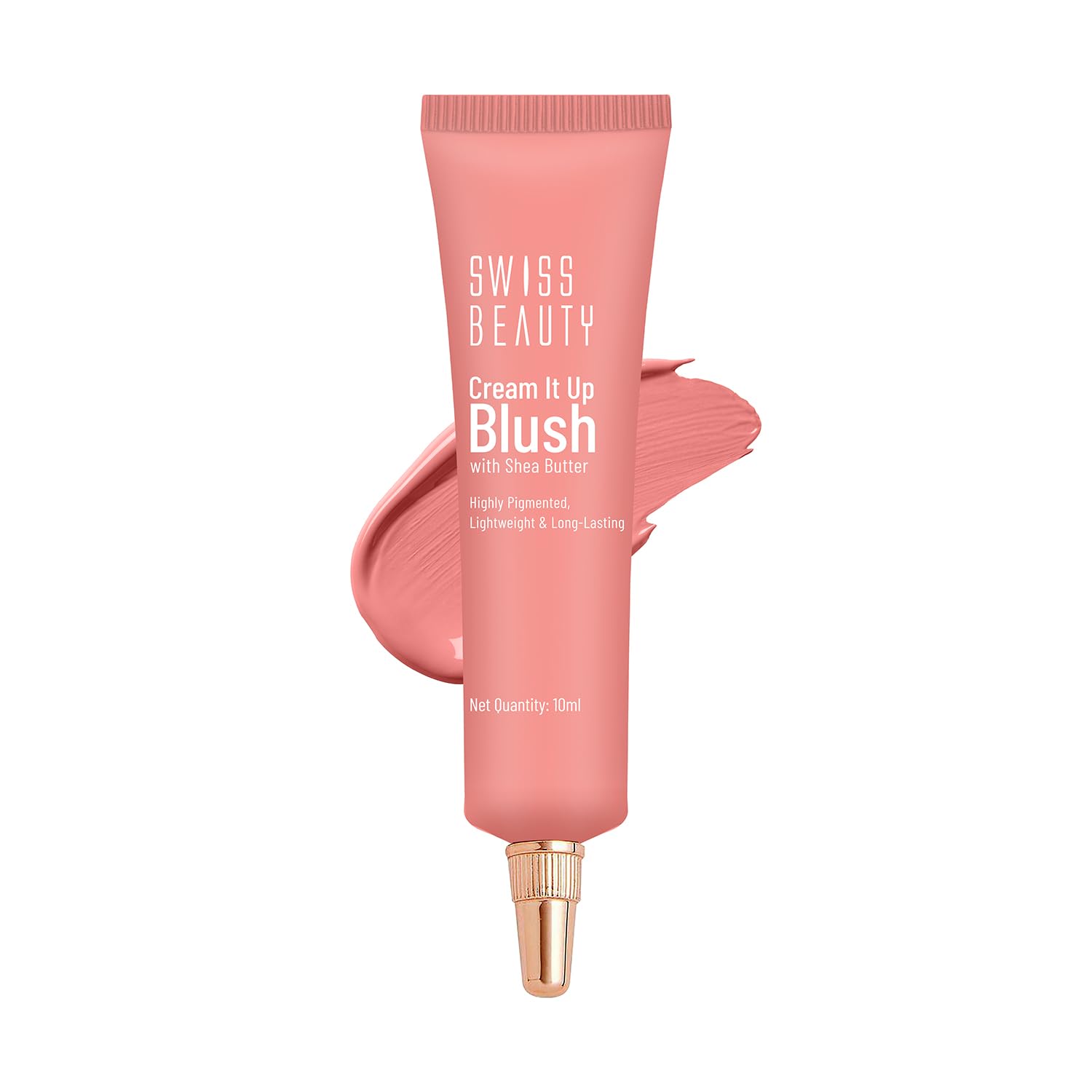 SWISS BEAUTYCream It Up Blusher | Highly Pigmented | Long-lasting | Buildable & Blendable | All Skin Types | Shade- Rosy Cheeks, 10ml